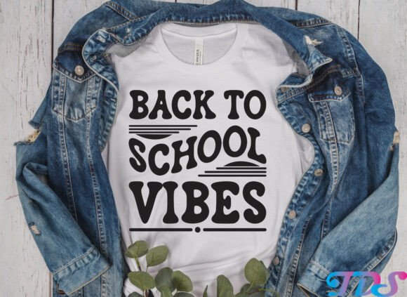 Download Back to School Vibes, Retro Wavy Design - Premium Bundle