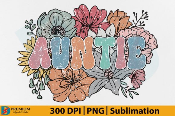 Download Retro Auntie PNG, Aunt Floral Flower - Flower Collection