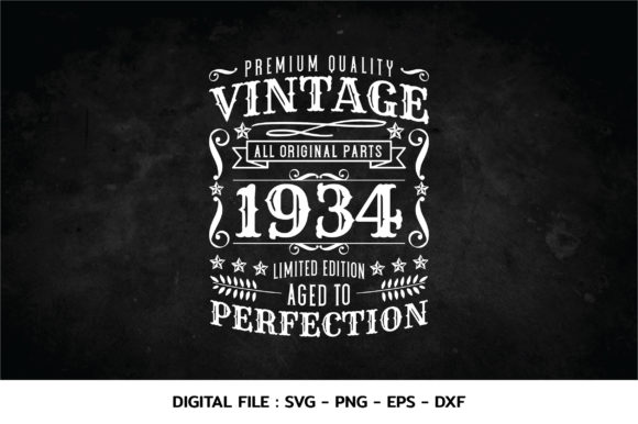 Download Birthday Vintage 1934 Svg - 1934 Collection