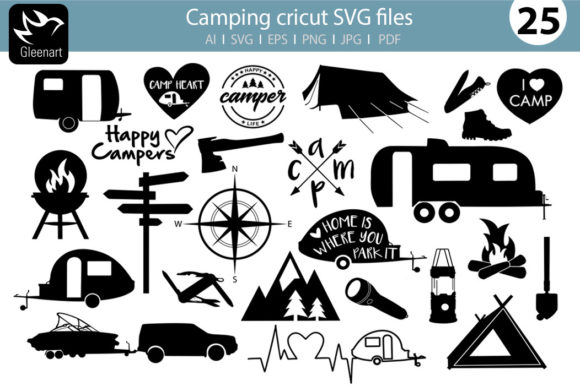 Download Camping Cricut SVG Silhouettes - Silhouette Collection