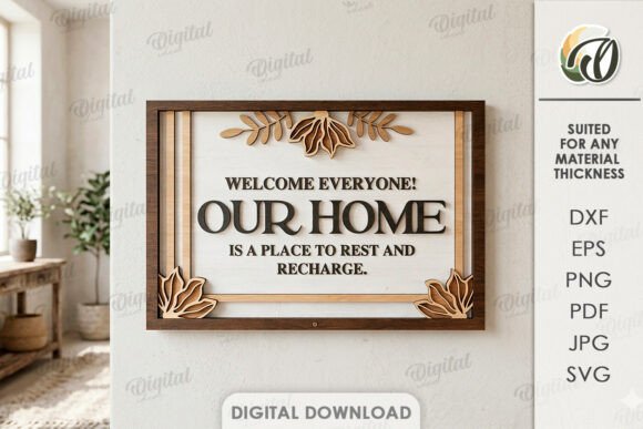 Download Welcome Home Wall Decor Laser Cut - Wall decor Collection