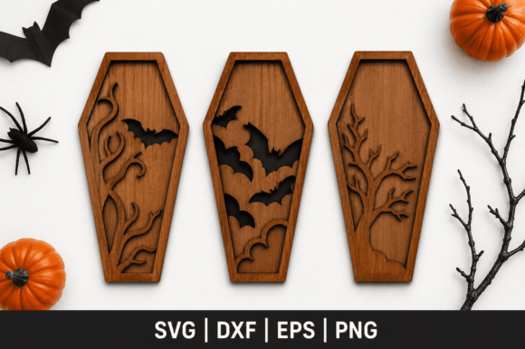 Download Halloween Coffin Wall Decor SVG Bundle - Wall decor Collection