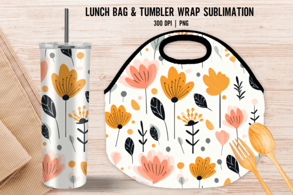Download Flower Tote Bags Lunch Bag Sublimation - Flower Collection