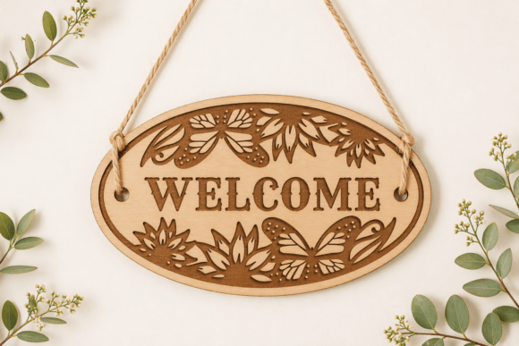 Download Welcome Wall Decor Laser Cut SVG - Wall decor Collection