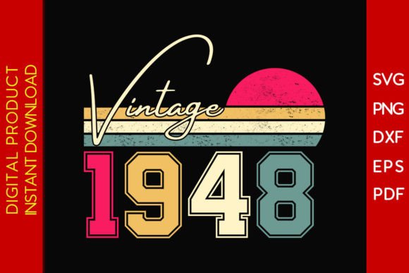 Download Vintage Classic Born in 1948 Birthday - Classic Collection