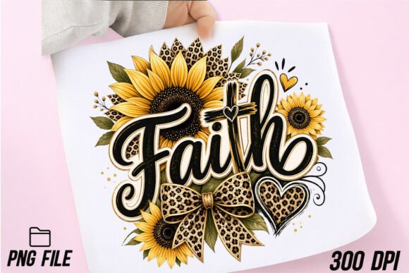 Download Leopard Faith Sunflower Christian PNG - Flower Collection