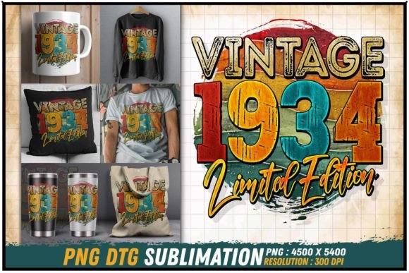 Download Vintage 1934 Limited Edition Retro Round - 1934 Collection