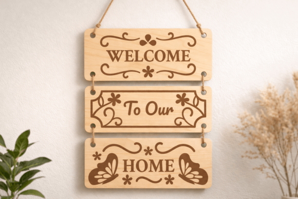 Download Welcome Wall Decor Laser Cut SVG - Wall decor Collection