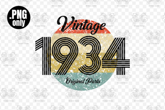 Download Vintage 1934 Birthday Sublimation Png - 1934 Collection
