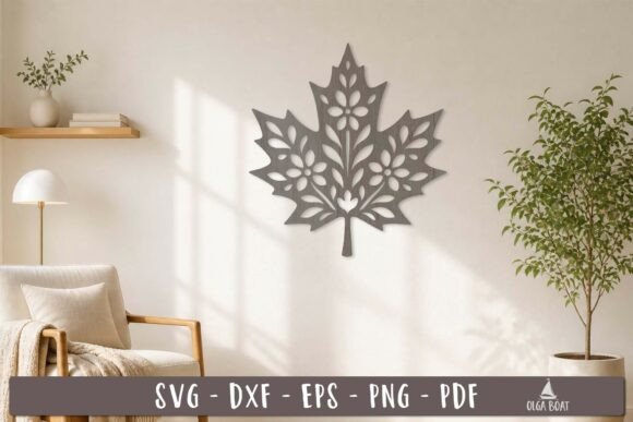 Download Maple Leaf Wall Decor SVG Laser Cut - Wall decor Collection