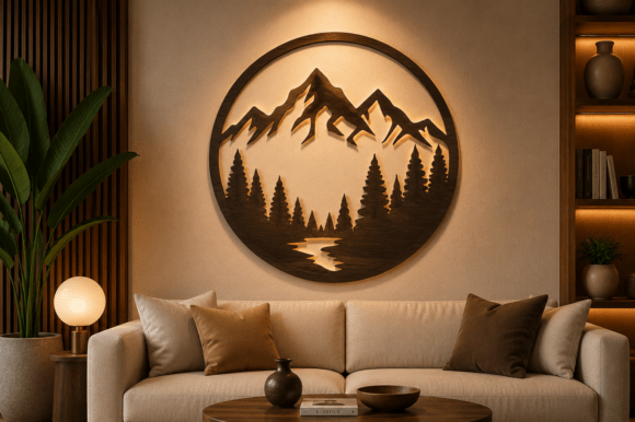 Download Mountain Wall Decor SVG Laser Cut File - Wall decor Collection