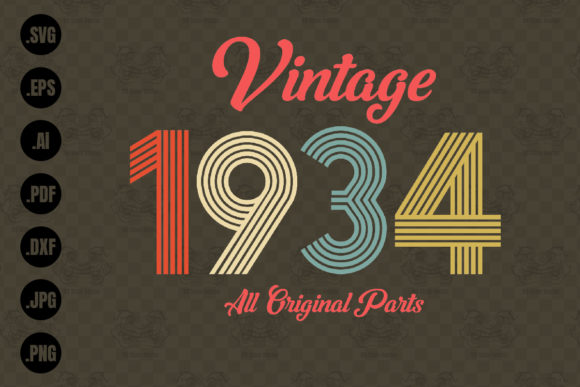 Download Vintage 1934, All Original Parts Svg - 1934 Collection