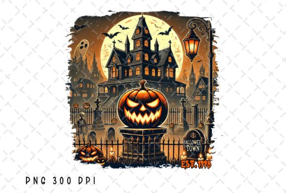 Download Halloween Town Est 1998 Pumpkins Ghost - 1998 Collection
