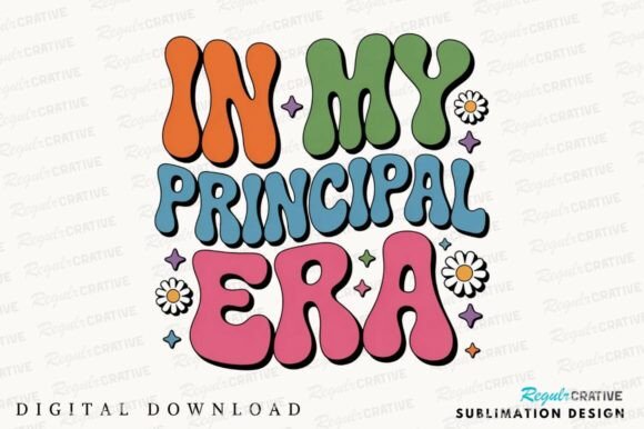 Download In My Principal Era Retro Wavy Design - Premium Resources